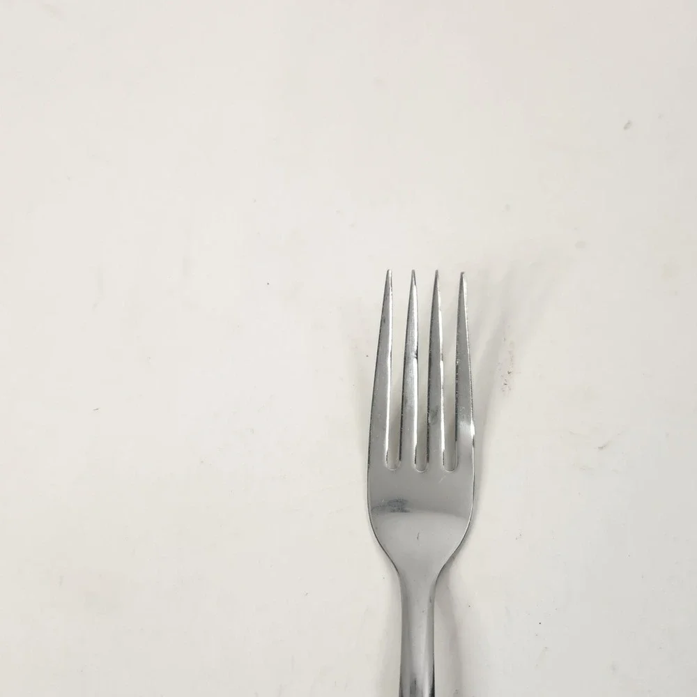 Vintage Utica Cutlery Atomic Starburst Stainless Dinner Fork USA MCM UT153